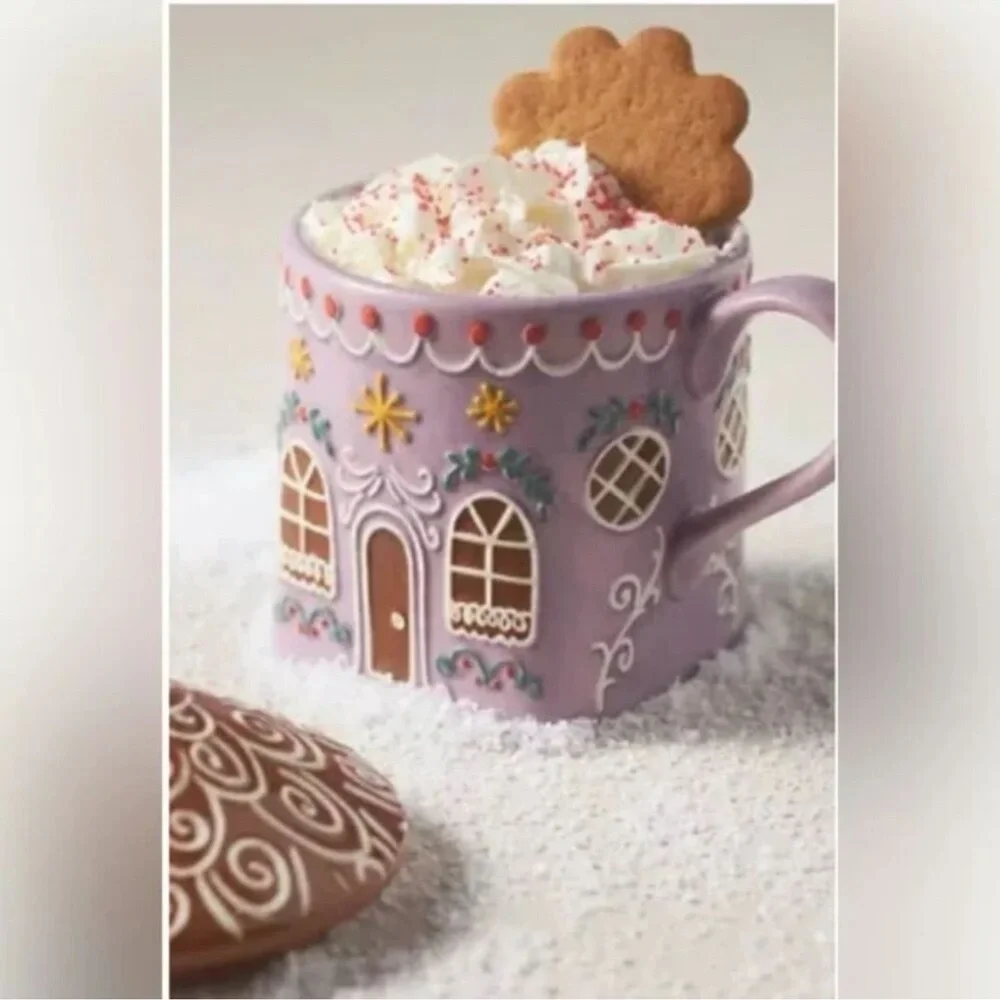 NWT ANTHROPOLOGIE Ginger Stoneware Mug Lavendar - Picture 5 of 10